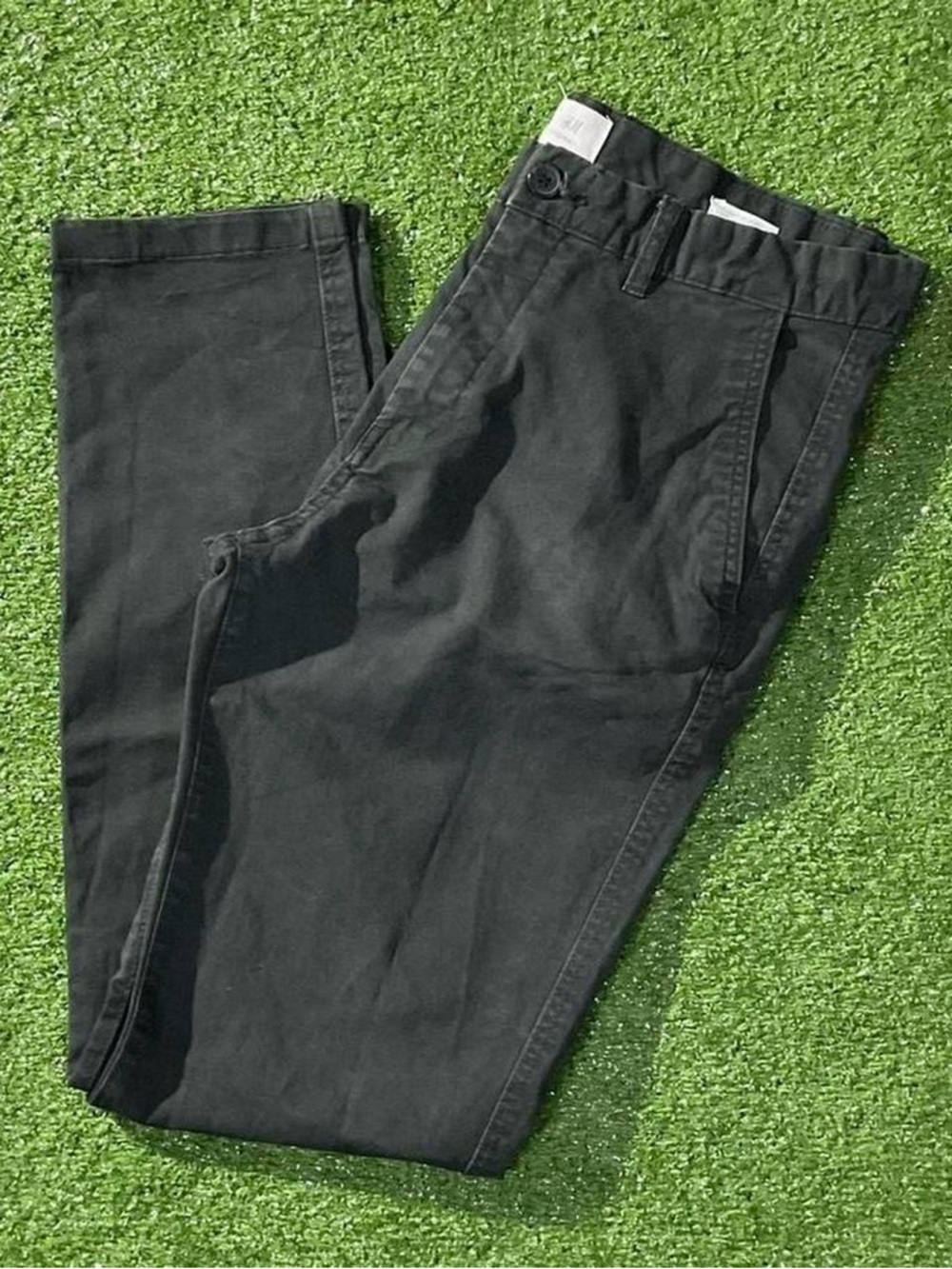 H&M Dark Green Skinny Fit Stretch Chino Pants